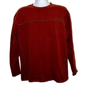 Columbia Long Sleeve Crewneck Shirt, Maroon, Medium